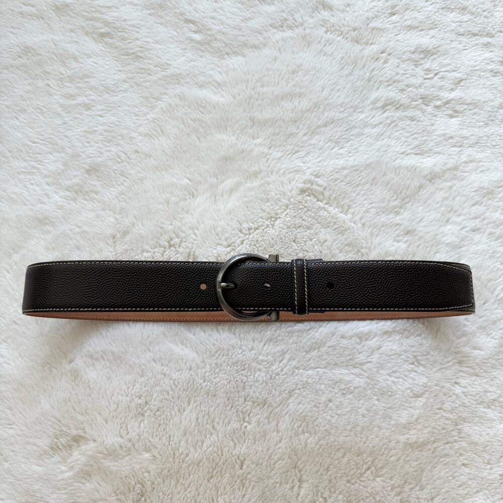 Salvatore Ferragamo  stingray genuine leather  belt size 67 Authentic Retail 950 - Picture 12 of 12